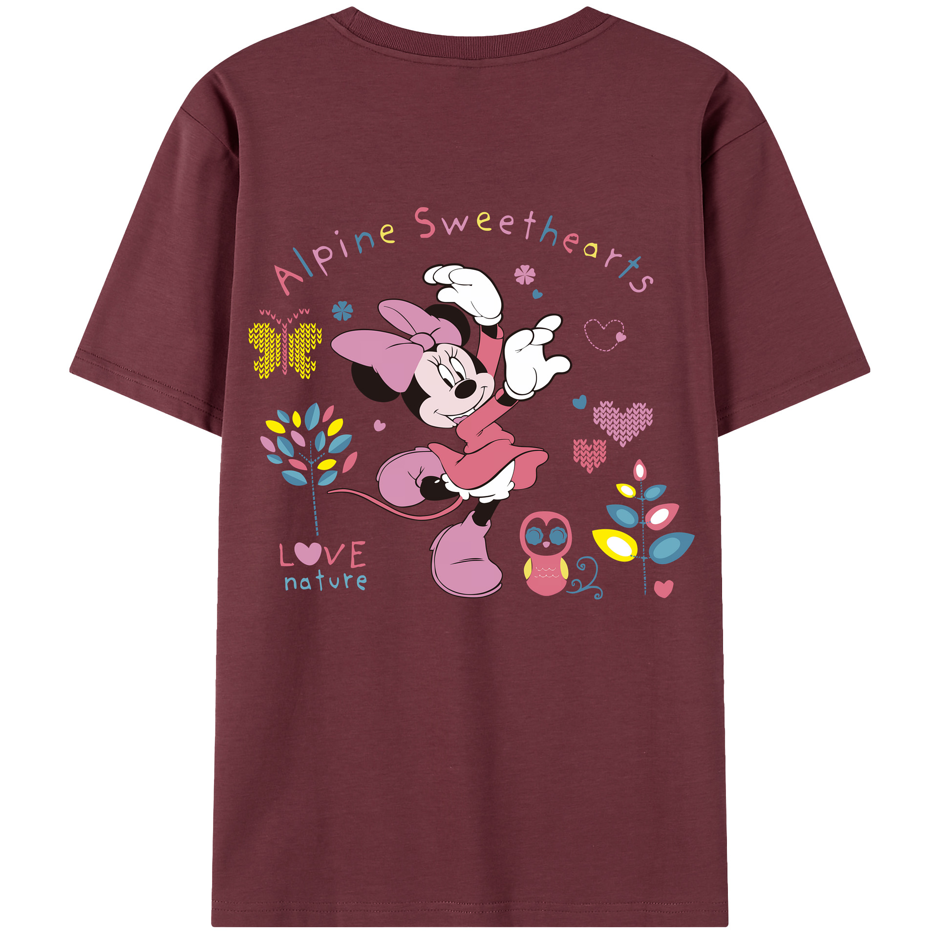 （画像用） ミッキーマウス Mickey Mouse 綿100％半袖Tシャツ（背面プリント）